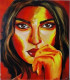 The Gaze (ART-8916-106165) - Handpainted Art Painting - 24in X 28in