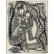 Radha Krishna (ART-8725-106288) - Handpainted Art Painting - 13in X 16in