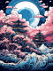 Beautiful Clouds Haus (PRT-7809-106350) - Canvas Art Print - 9in X 12in