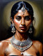 An Indian Woman (PRT-15676-106172) - Canvas Art Print - 14in X 18in