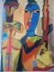 Humen Face (ART-7212-106356) - Handpainted Art Painting - 11in X 13in