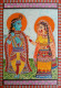 Radha Krishna Madhubani Painting (ART-16171-106441) - Handpainted Art Painting - 8in X 13in