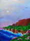 Cliffs And Waves (PRT-16330-106518) - Canvas Art Print - 13in X 18in