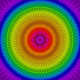 Digital Mandala Art - Radiant Harmony (PRT-16330-106534) - Canvas Art Print - 24in X 24in