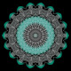 Mandala Art - Inner Bloom - Cyan (PRT-16330-106984) - Canvas Art Print - 24in X 24in