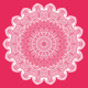 Mandala Art - Inner Bloom - Pink (PRT-16330-106990) - Canvas Art Print - 24in X 24in