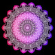 Mandala Art - Inner Bloom - Pink And Purple (PRT-16330-106985) - Canvas Art Print - 24in X 24in
