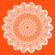 Mandala Art - Inner Bloom - Ornage (PRT-16330-106986) - Canvas Art Print - 24in X 24in