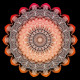 Mandala Art - Inner Bloom - Red And Ochre (PRT-16330-106989) - Canvas Art Print - 30in X 30in