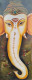 Ganesha Painting- Musical10 (ART-3319-106971) - Handpainted Art Painting - 12in X 30in