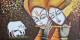 Radha Krishna Painting (ART-3319-107043) - Handpainted Art Painting - 48in X 24in