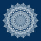 Ashtadasha Pushpa (अष्टादश पुष्प) Mandala Art – Royal Blue (PRT-16330-107213) - Canvas Art Print - 36in X 36in