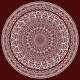 Threads Of Wyrd - Mandala Art - Maroon (PRT-16330-107168) - Canvas Art Print - 24in X 24in