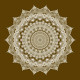 Ashtadasha Pushpa (अष्टादश पुष्प) Mandala Art - Ochre (PRT-16330-107211) - Canvas Art Print - 24in X 24in