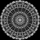 Echoes From Eden - Mandala Art - Black & White (PRT-16330-107217) - Canvas Art Print - 24in X 24in