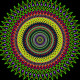Vibrant Awakening Mandala Art - Design 1 (PRT-16330-107149) - Canvas Art Print - 24in X 24in
