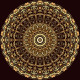 Echoes From Eden - Mandala Art - Brown (PRT-16330-107216) - Canvas Art Print - 24in X 24in