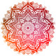 Soul's Sanctuary - Mandala Art – Maroon & Red (PRT-16330-107225) - Canvas Art Print - 24in X 24in