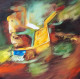 Abstract Painting (ART-3319-107258) - Handpainted Art Painting - 24in X 24in