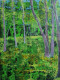 Light Dark Forest (ART-8091-107343) - Handpainted Art Painting - 16in X 21in
