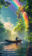 Rainbow Countryside (PRT-8645-107410) - Canvas Art Print - 14in X 24in