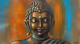 Buddha (ART-3512-107356) - Handpainted Art Painting - 24in X 13in