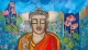 BUDDHA (ART-5103-107496) - Handpainted Art Painting - 78in X 44in