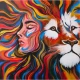 His Gaze | Make Me Roar (PRT-16516-107609) - Canvas Art Print - 24in X 24in
