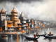 Ghat Painting (ART-3319-107747) - Handpainted Art Painting - 40in X 30in