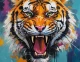 TIGER PAINTING- REALISTIC TIGER VASTU PAINTING (ART-3319-107865) - Handpainted Art Painting - 36in X 24in