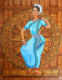 Indian Classical Dance Series: ODISSI (ART-8835-107987) - Handpainted Art Painting - 14in X 18in