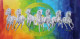 7 Horses Painting (ART-3674-107997) - Handpainted Art Painting - 48in X 24in