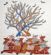 Gond Art Painting With Village Culture (ART-16567-108299) - Handpainted Art Painting - 36in X 47in