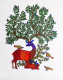 Gond Barahsingha (ART-16638-108377) - Handpainted Art Painting - 18in X 24in