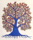 Gond Inspired Tree Of Life (ART-16638-108380) - Handpainted Art Painting - 30in X 36in