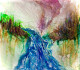 Turbulent Tranquility (ART-8271-108399) - Handpainted Art Painting - 12in X 9in