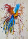 Parrot (ART-7379-108427) - Handpainted Art Painting - 9in X 12in