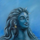 Adiyogi Shiva (ART-3512-108527) - Handpainted Art Painting - 22in X 22in