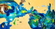 Supernatural World Underwater- Yellow Sea (ART-5244-108471) - Handpainted Art Painting - 38in X 19in