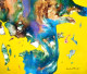 Supernatural World Underwater- Yellow Sea (ART-5244-108476) - Handpainted Art Painting - 29in X 24in