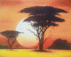 SUNSET (PRT-16612-108592) - Canvas Art Print - 12in X 10in