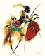 LADY DRUMMER 2 (PRT-16612-108596) - Canvas Art Print - 10in X 12in