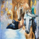Horse Painting (ART-6706-108714) - Handpainted Art Painting - 36in X 36in