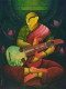 Musical Blossoms (ART-6351-108667) - Handpainted Art Painting - 36in X 47in