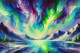 Aurora Reflections: The Northern Lights Danced Upon The Serene Lake (PRT-15697-108758) - Canvas Art Print - 42in X 28in