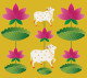 Pichwai Cows (PRT-16489-108801) - Canvas Art Print - 36in X 32in