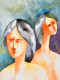 Different"- (223)-Feminism, Women Faces & Emotions, Original (ART-15639-108800) - Handpainted Art Painting - 10in X 15in