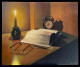 The Writer's Table (ART-4415-108826) - Handpainted Art Painting - 24in X 20in