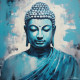 Buddha's Bliss (PRT-16744-108868) - Canvas Art Print - 30in X 30in