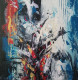 Abstract 23 (ART-1230-108841) - Handpainted Art Painting - 12in X 12in